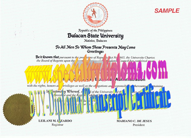 Best Fake Bulacan State University Diploma