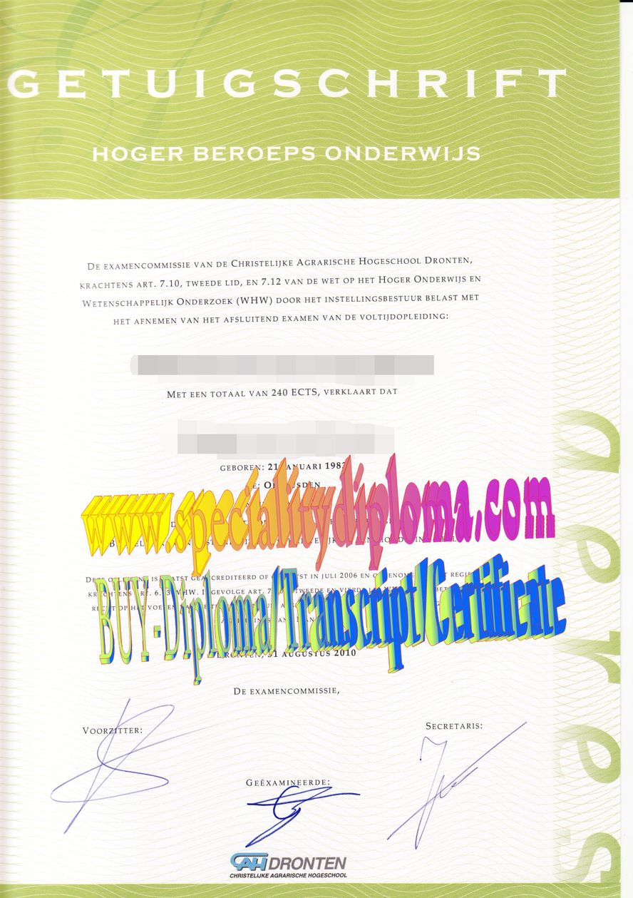 Best Fake Christelijke Agrarische Hogeschool Diploma