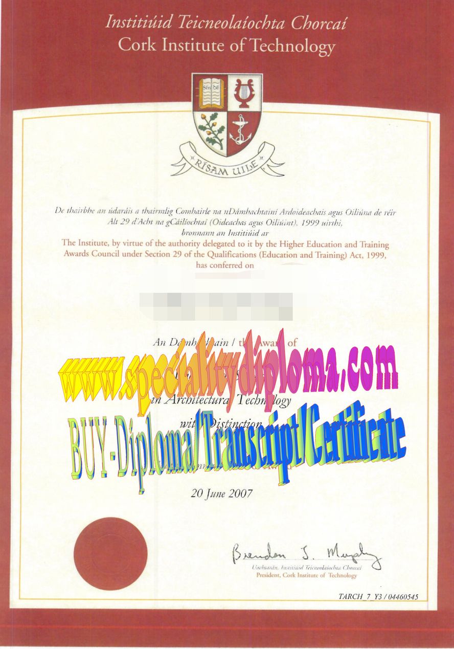 Best Fake Cork Institute of Technology Diploma