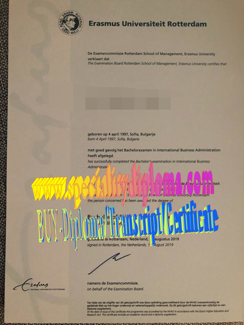 Best Fake Erasmus University Rotterdam Diploma