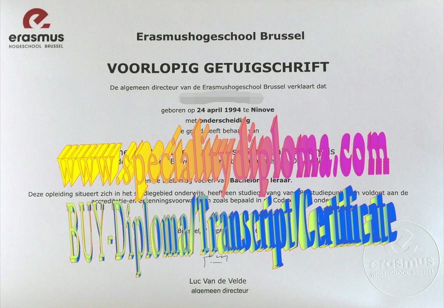 Best Fake Erasmushogeschool Brussel Diploma