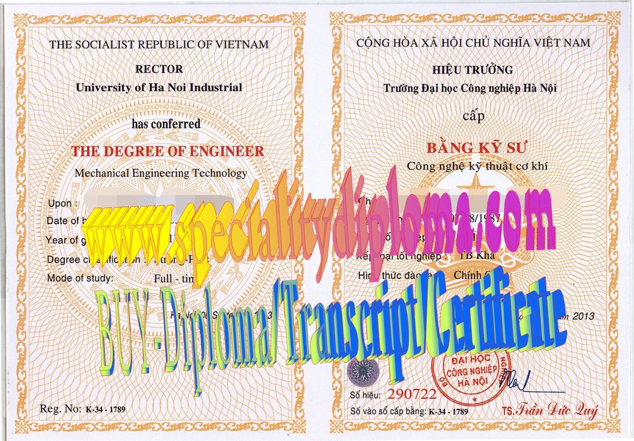 Best Fake Hanoi University of Industry Diploma