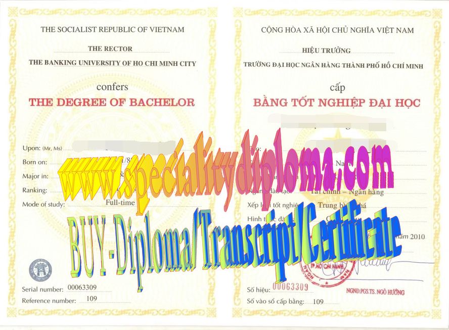 Best Fake Ho Chi Minh City Banking University Diploma