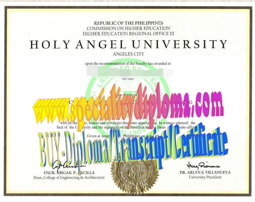 Best Fake Holy Angel University Diploma