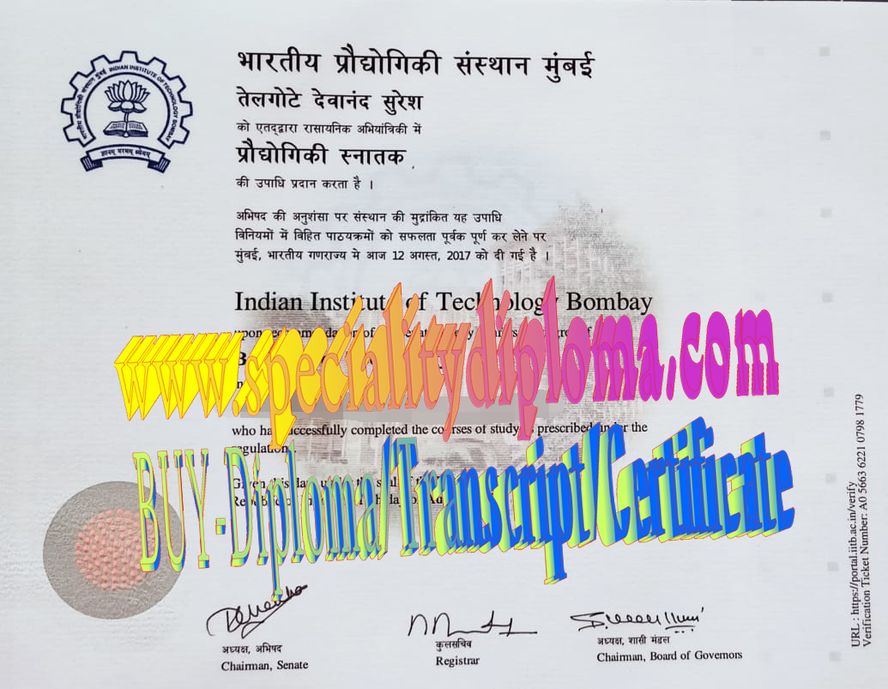 Best Fake Indian Institute of Technology, Bombay Diploma