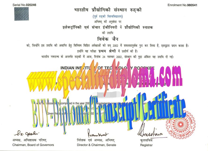 Best Fake Indian Institutes of Technology Roorkee Diploma