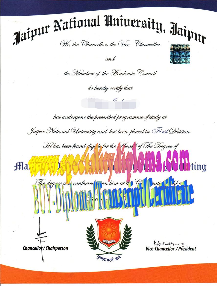 Best Fake Jaipur National University Diploma