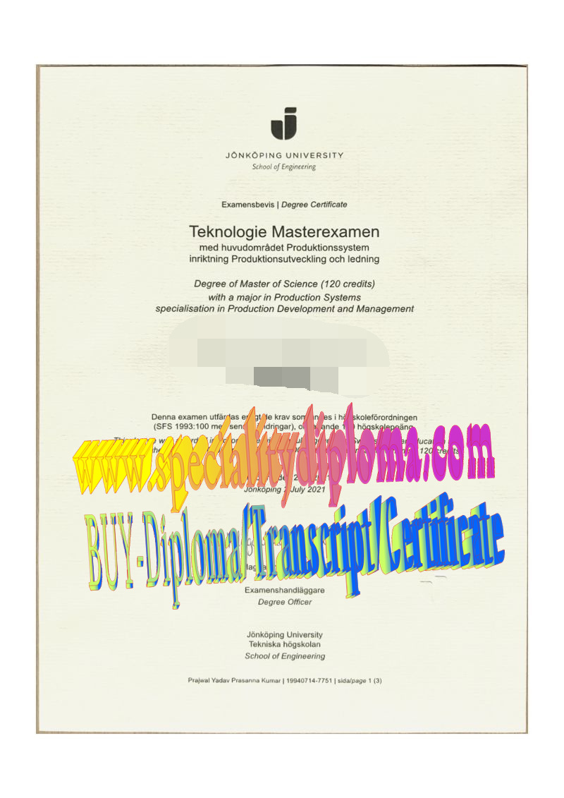 Best Fake Jonkoping University Diploma