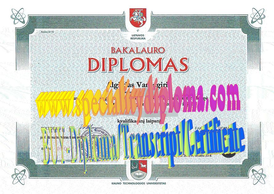 Best Fake Kauno Technologijos Universitetas Diploma