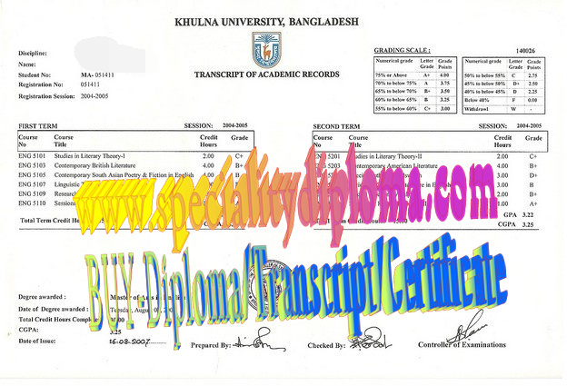 Best Fake Khulna University Diploma