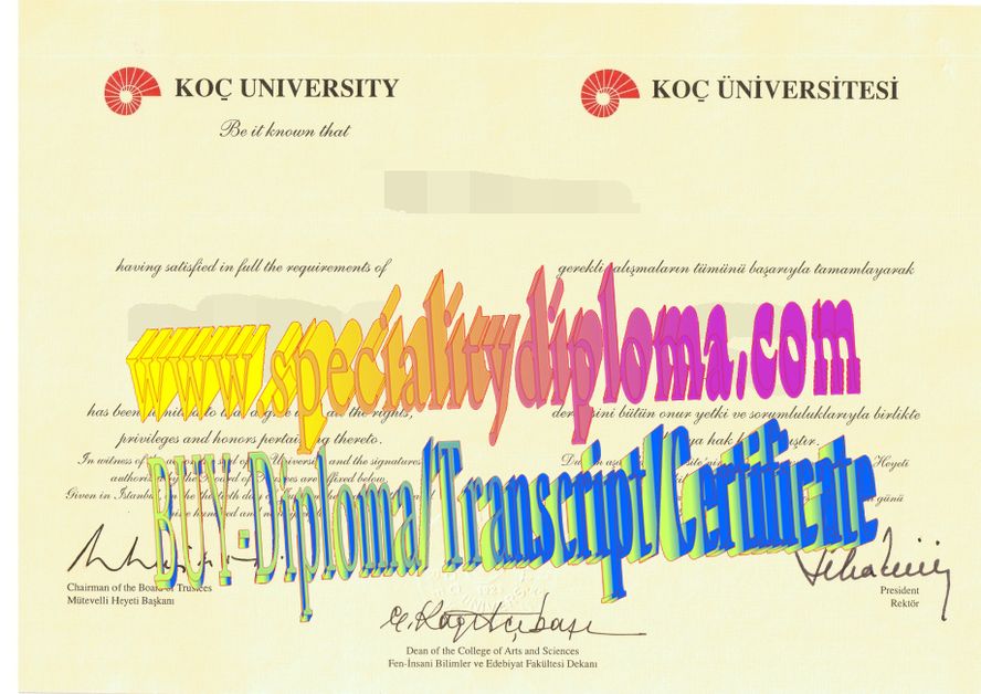 Best Fake Koc University Diploma