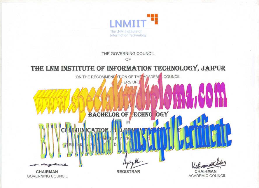 Best Fake L N M Institute of Information Technology Diploma