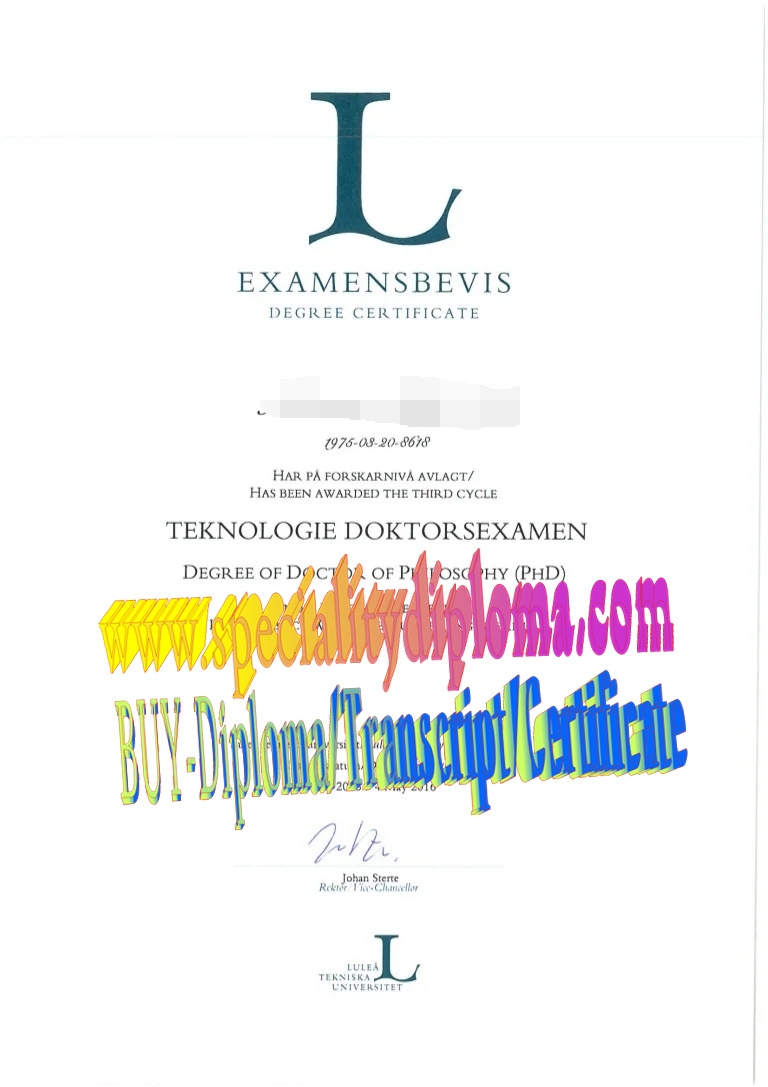 Best Fake Lulea University of Technology Diploma