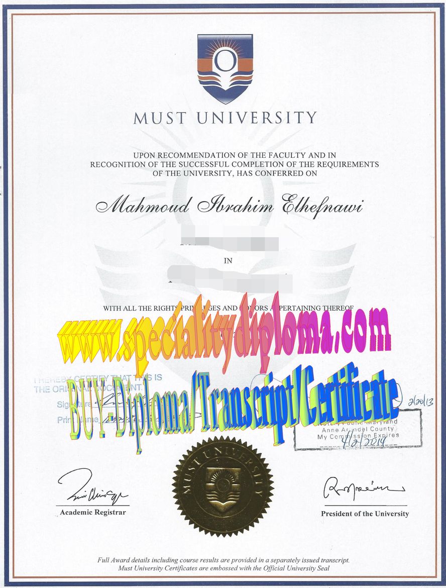 Best Fake Macau University of Science and Technology Diploma