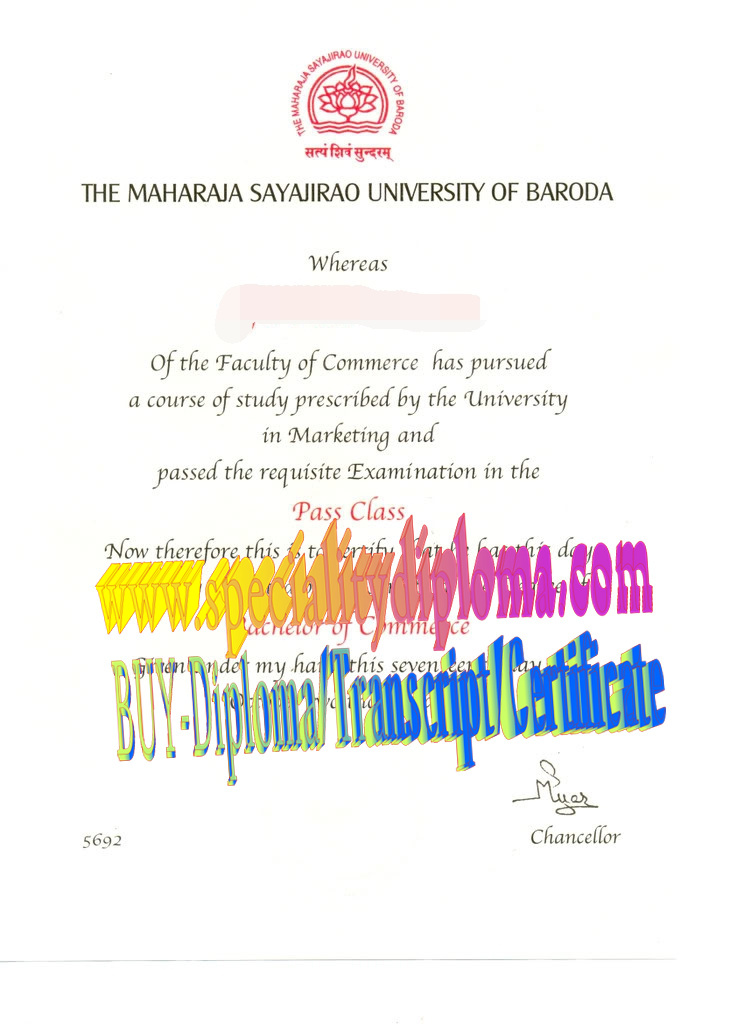 Best Fake Maharaja Sayajirao University of Baroda Diploma