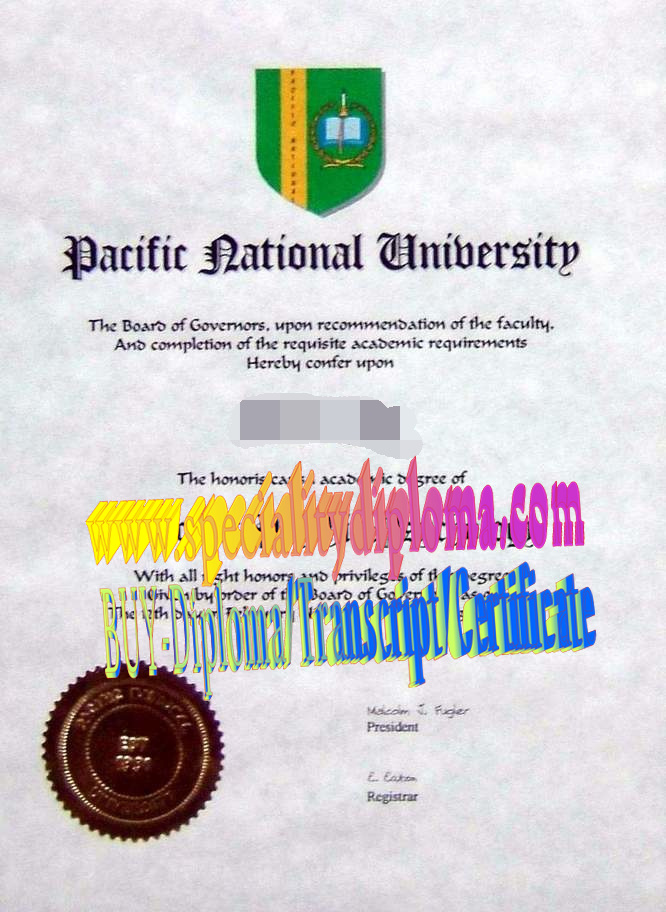 Best Fake Pacific National University Diploma