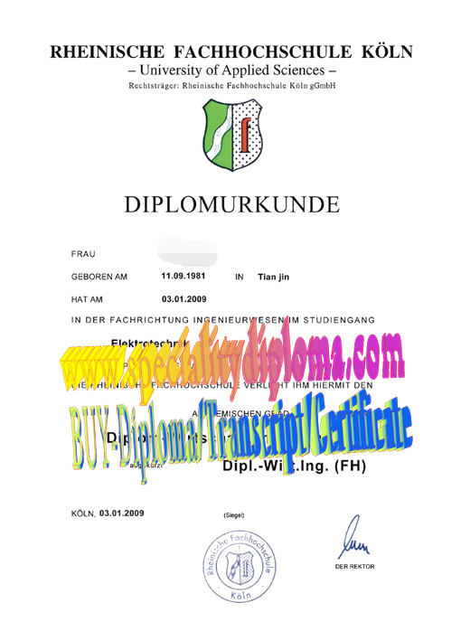 Best Fake Rheinische Fachhochschule Koln Diploma