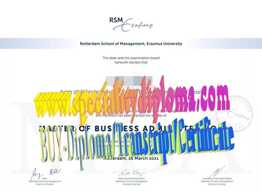 Best Fake Rotterdam School of Management, Erasmus University Diploma