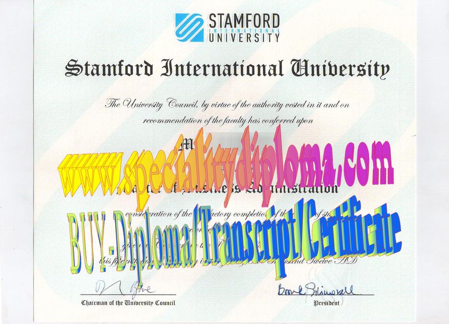 Best Fake Stamford international University Diploma