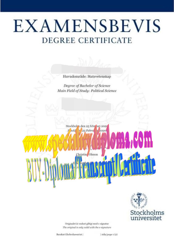 Best Fake Stockholm University Diploma