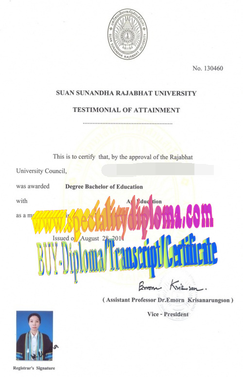 Best Fake Suan Sunandha Rajabhat University Diploma