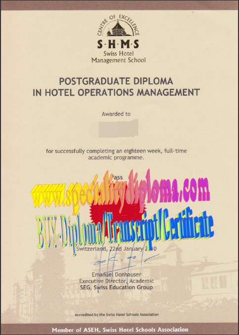 Best Fake Swiss Hotel Management School Diploma