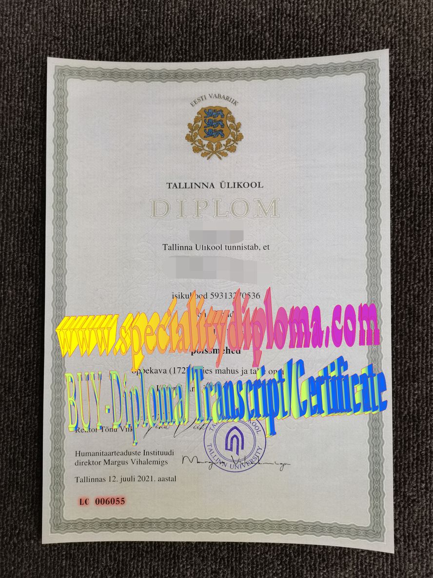 Best Fake Tallinn University Diploma