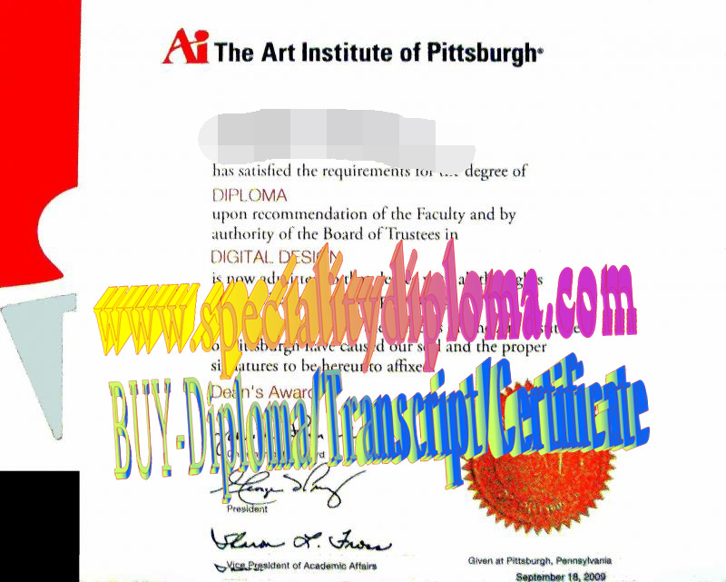 Best Fake The Art Institute of pittsburgh Diploma