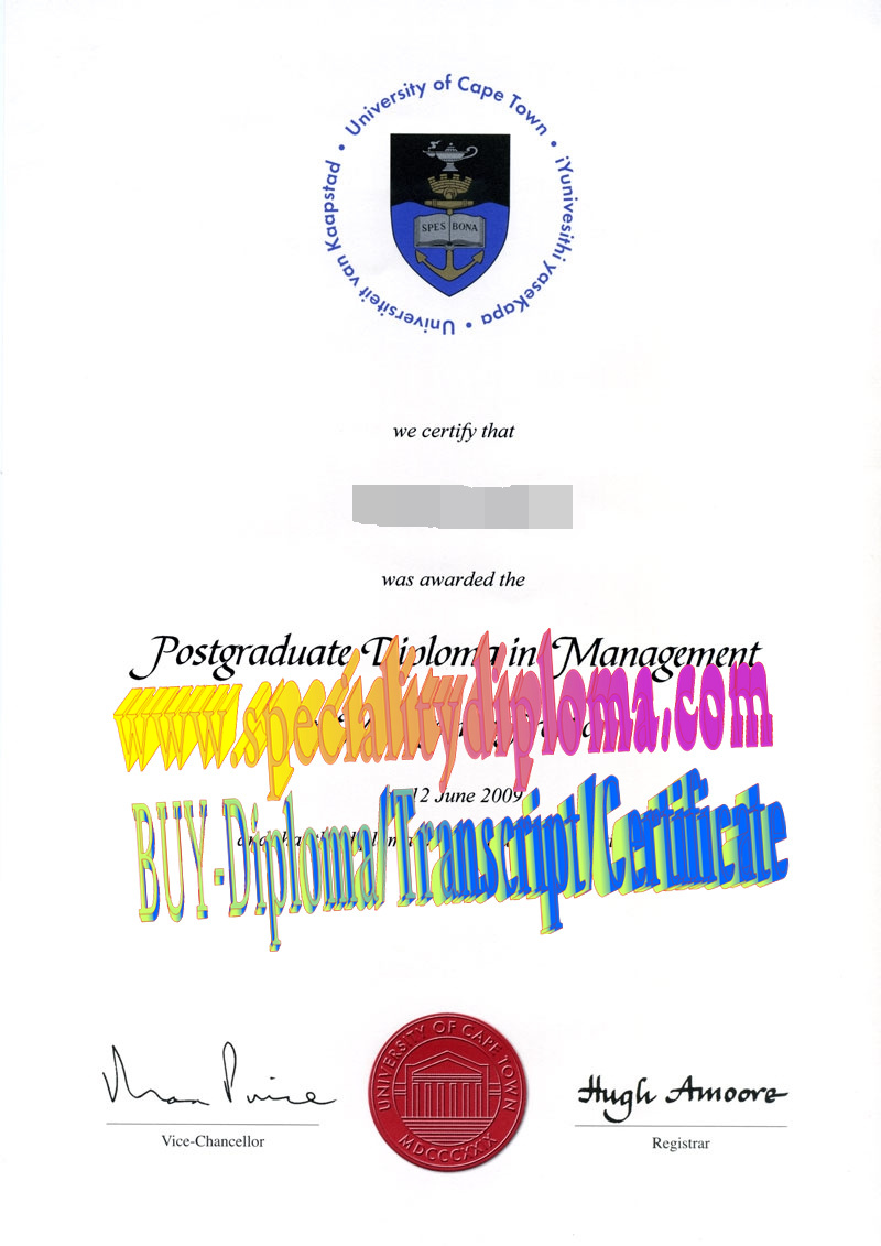 Best Fake The University of Cape Town Diploma