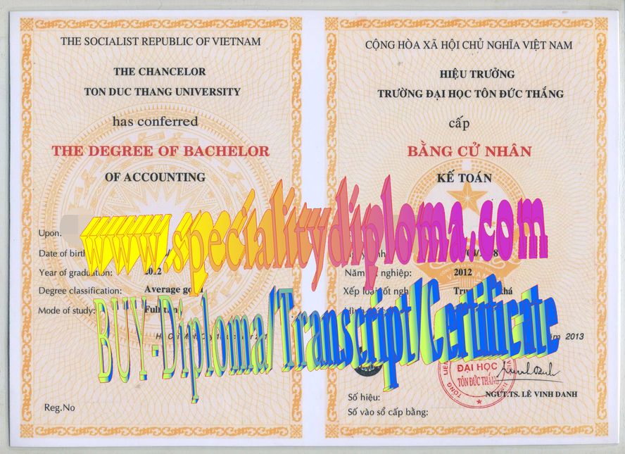 Best Fake Ton Duc Thang University Diploma