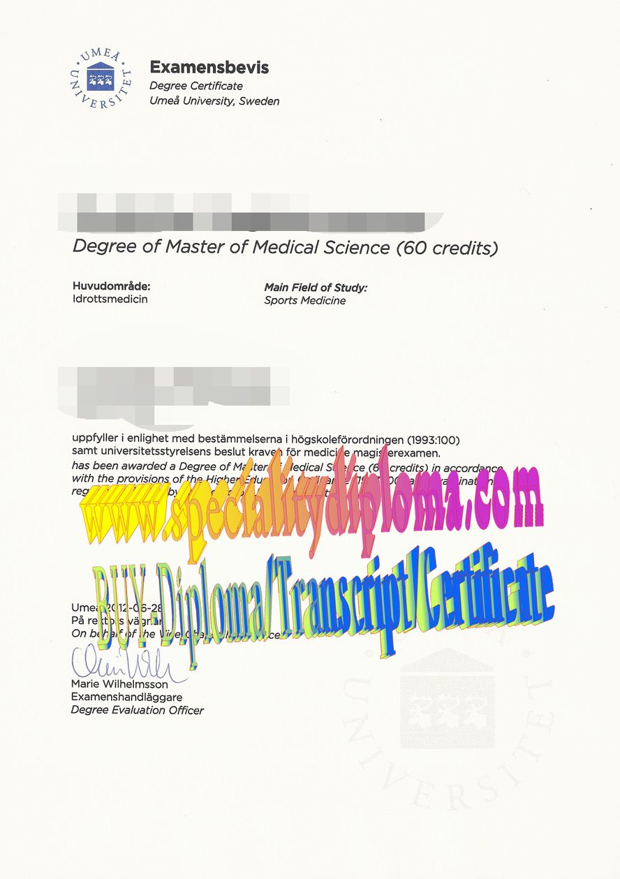 Best Fake Umea University Diploma