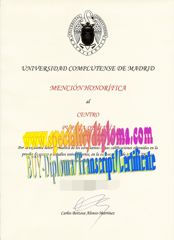 Best Fake Universidad Complutense de Madrid Diploma