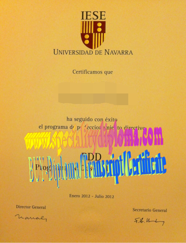 Best Fake Universidad de Navarra Diploma