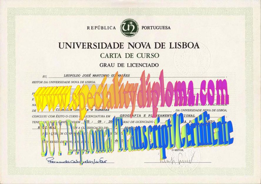 Best Fake Universidade Nova de Lisboa Diploma