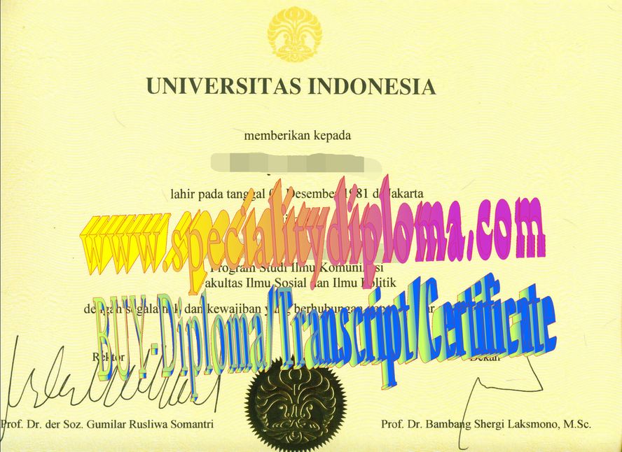 Best Fake Universitas Indonesia Diploma