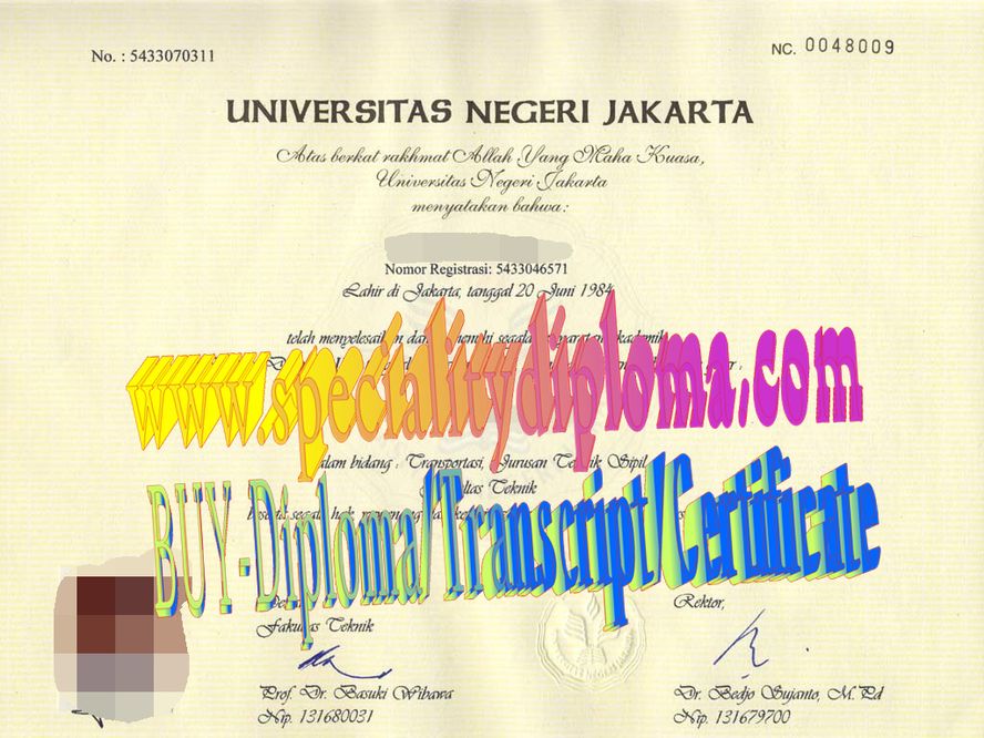 Best Fake Universitas Negeri Jakarta Diploma