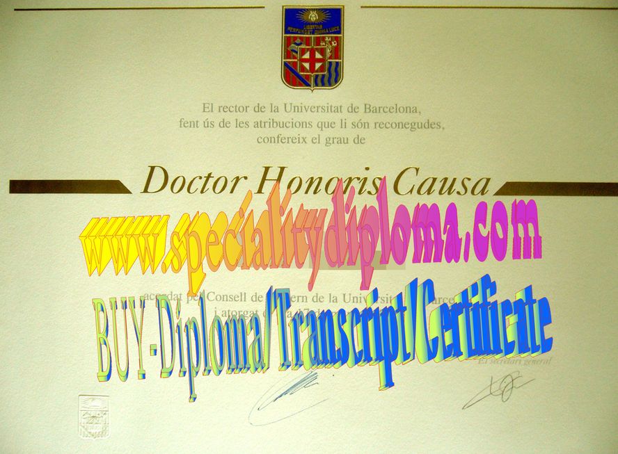 Best Fake Universitat de Barcelona Diploma