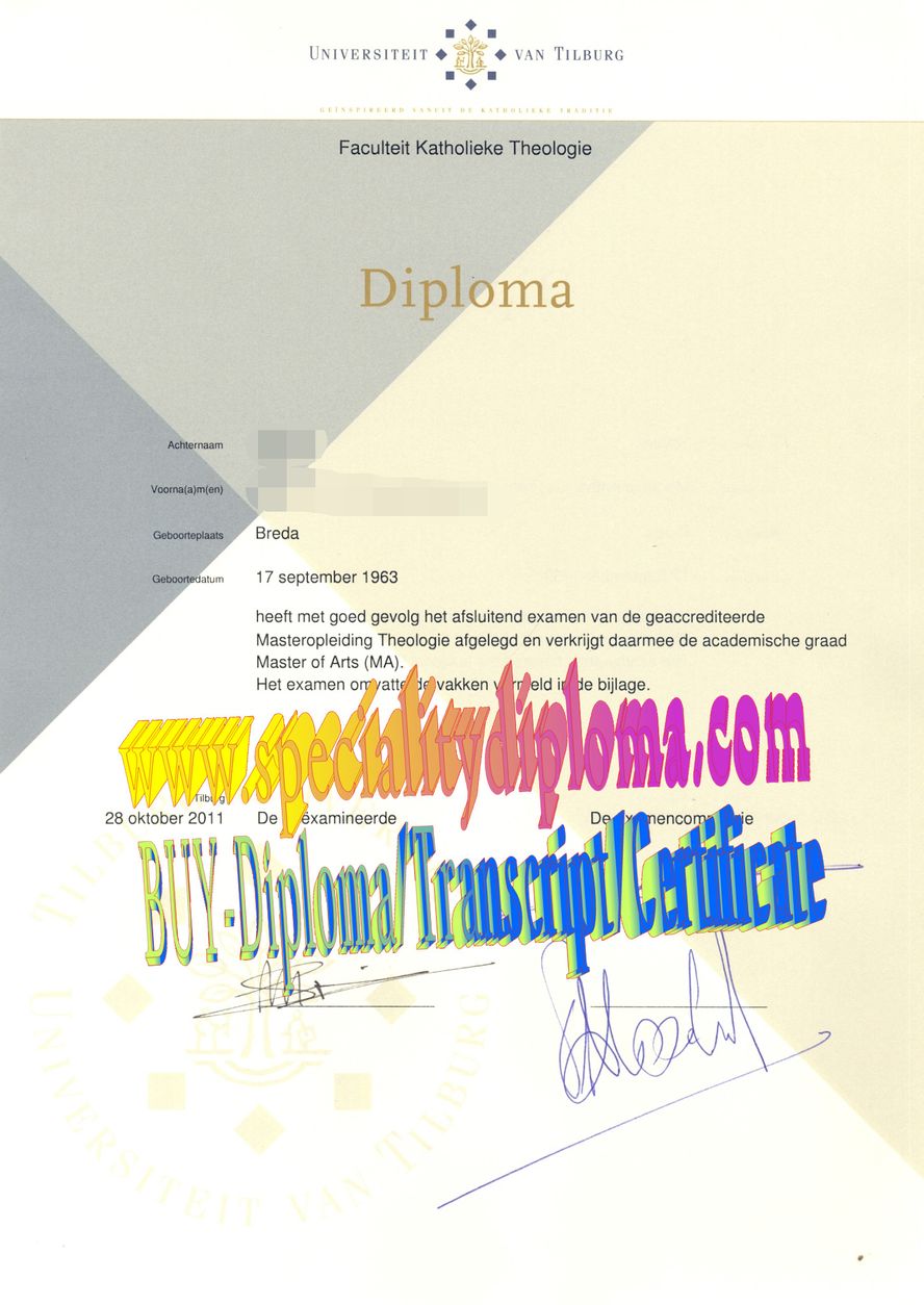 Best Fake Universiteit van Tilburg Diploma