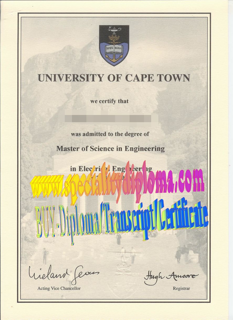 Best Fake University of Cape Town Diploma