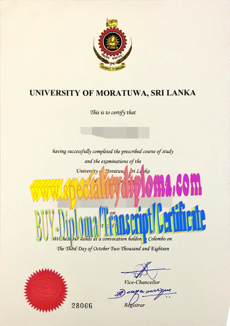 Best Fake University of Moratuwa Diploma