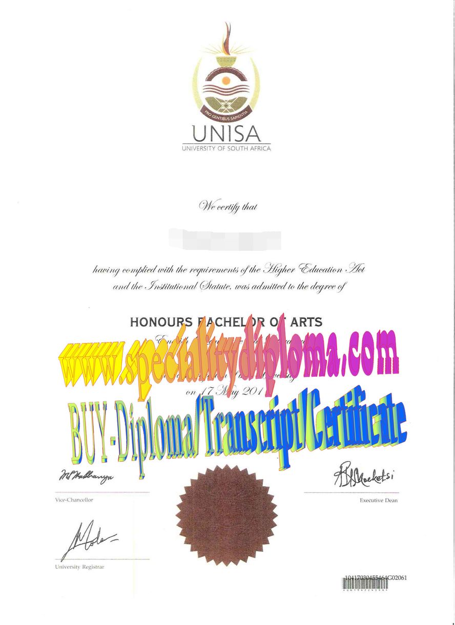 Best Fake University of South Africa Diploma