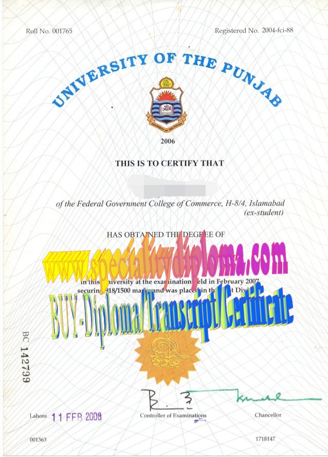 Best Fake University of the Punjab Diploma