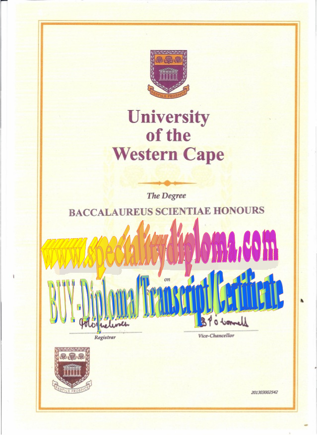 Best Fake University of the Western Cape Diploma