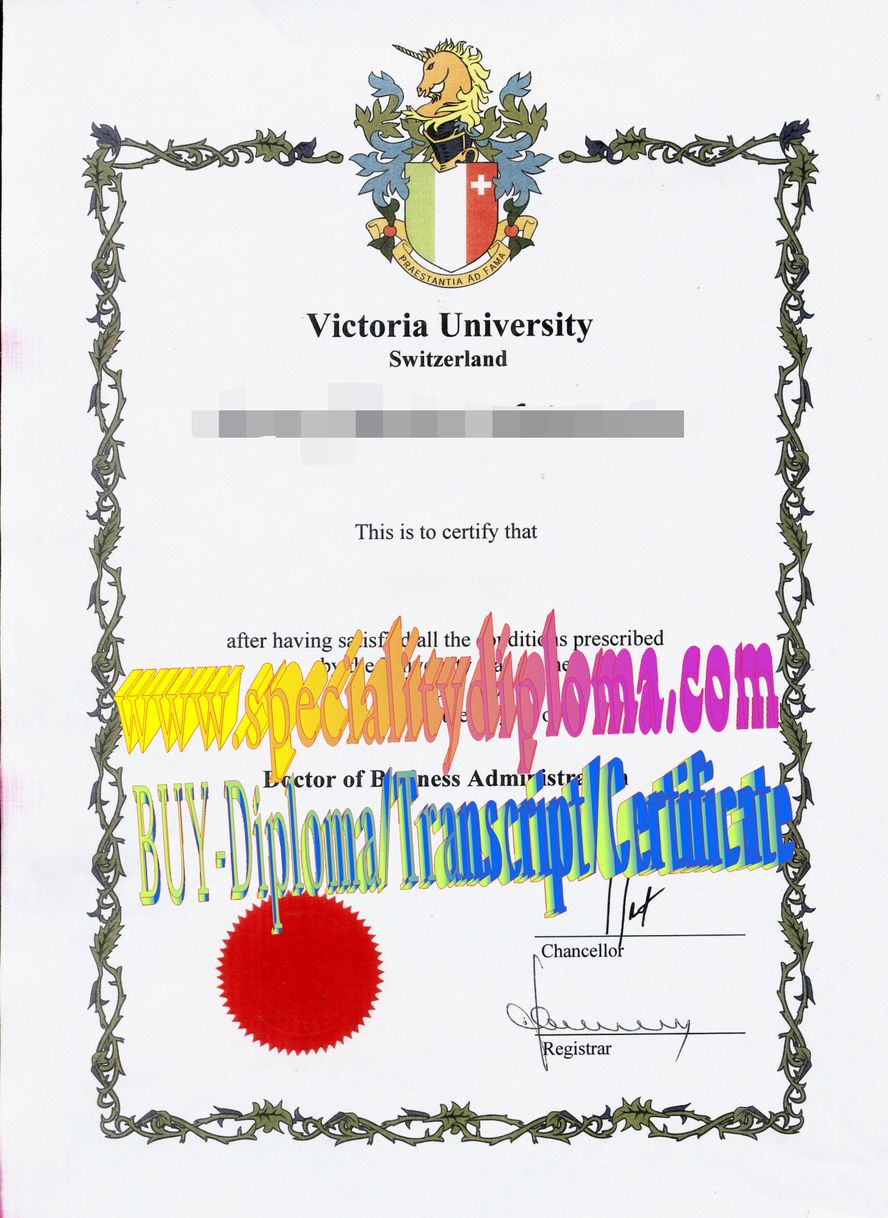 Best Fake Victoria University Switzerland Diploma