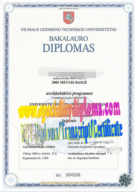 Best Fake Vilniaus Gedimino Technikos Universitetas Diploma