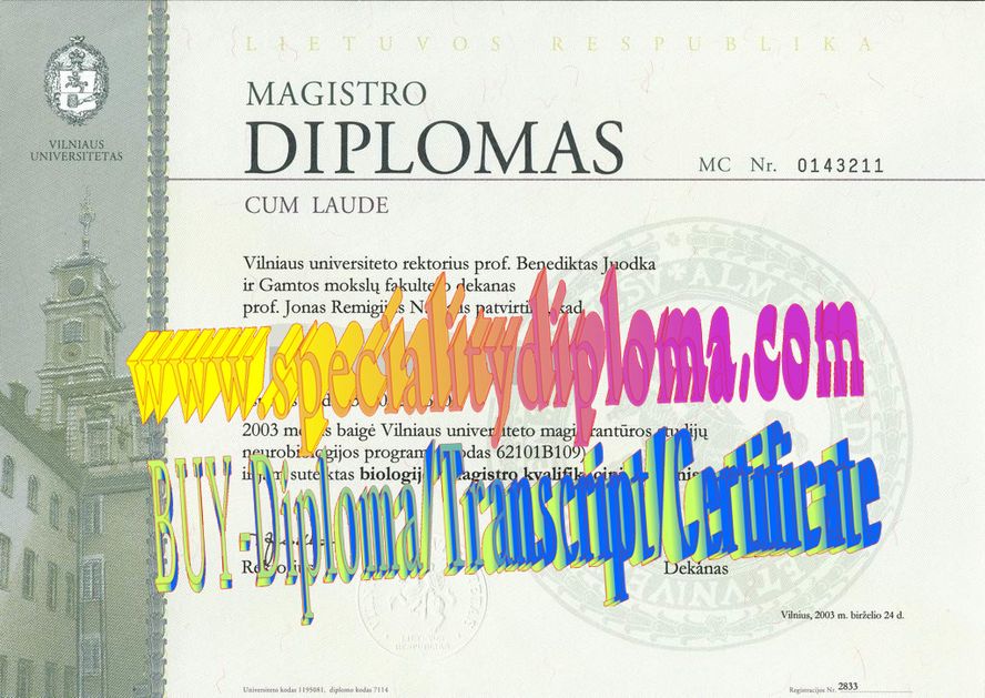 Best Fake Vilnius University Diploma