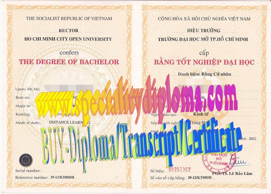 Best Fake ho chi minh city open university Diploma