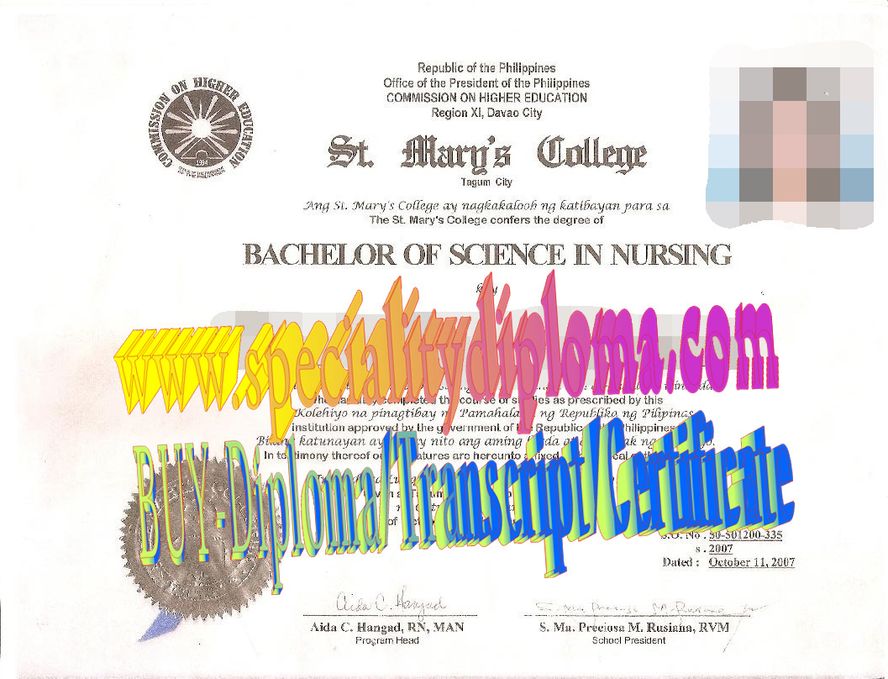 Best Fake st marys college Diploma