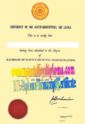 Best Fake university of sri jayawardenapura,sri lanka Diploma