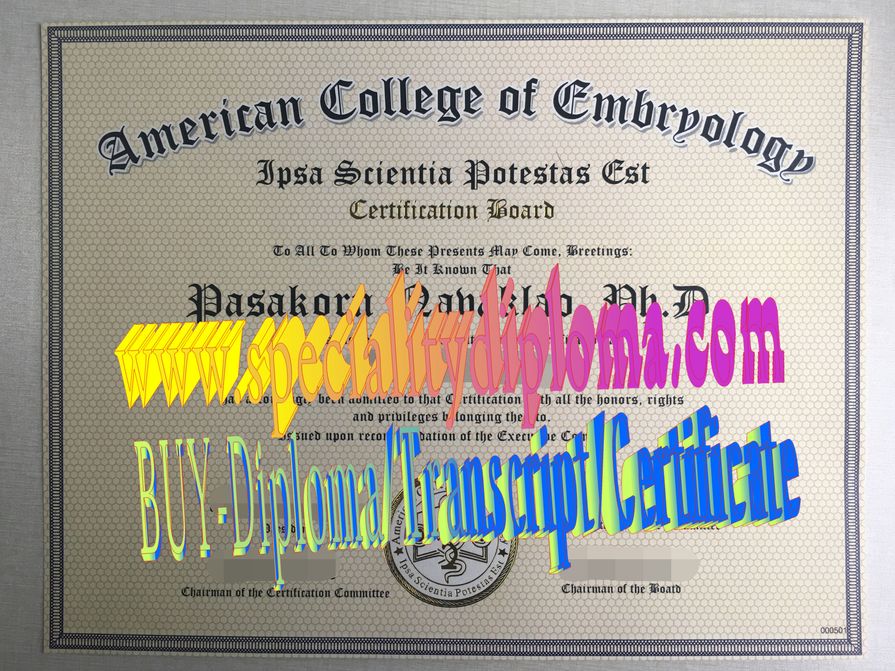 Buy American Institute of Embryology Diploma Online